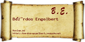 Bárdos Engelbert névjegykártya